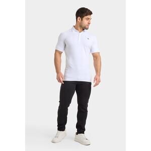 Tailored Athlete Athletic Fit Polo Shirt in White, size XL Athletic athleisure